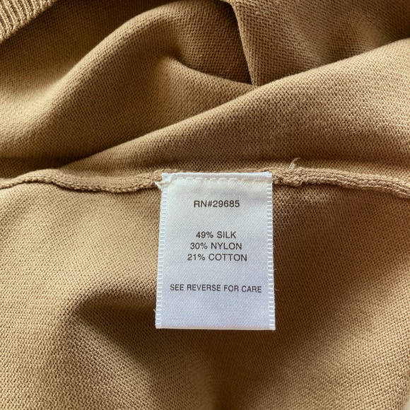 NWT Pendleton Silk Suit Sweater Short Sleeves Size SP Sable Brown Scallop Crew - Picture 15 of 15